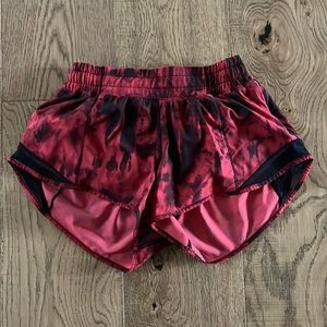 Red/black Hotty Hot lululemon shorts